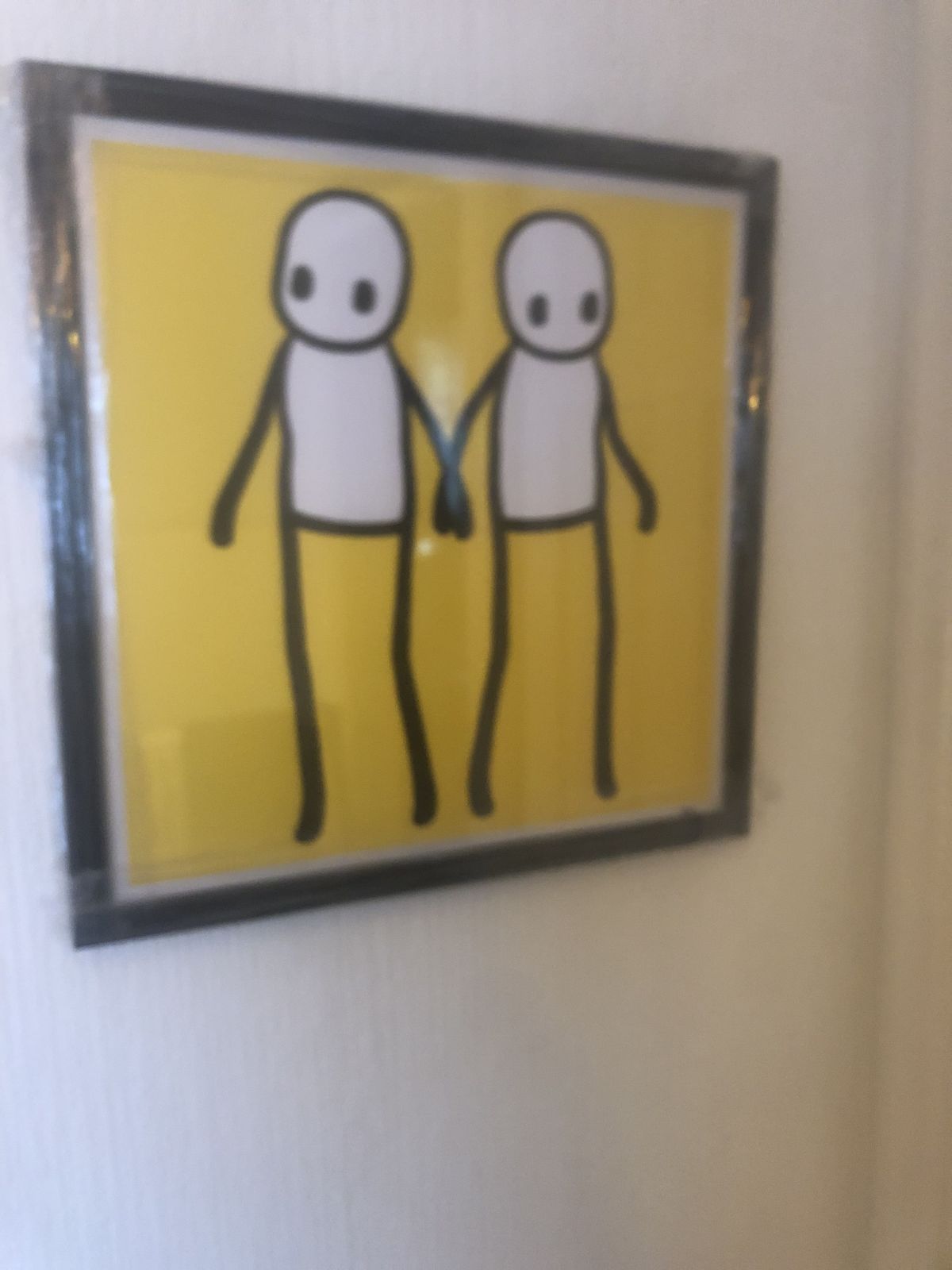 Stik Holding Hands  Set Of 5 ,Signed And Framed