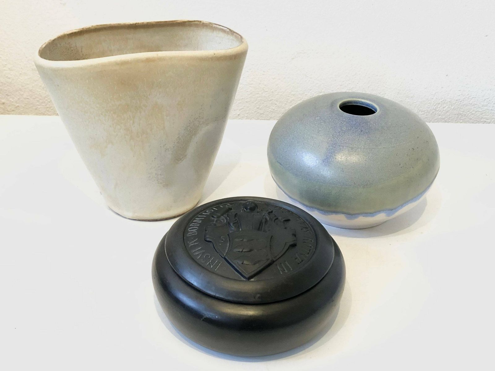 Collection Of Three Mid Century Fine Art Ceramic Pieces From Germany And Denmark