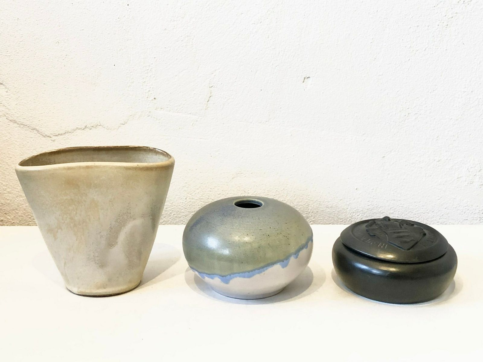 Collection Of Three Mid Century Fine Art Ceramic Pieces From Germany And Denmark photo for sale