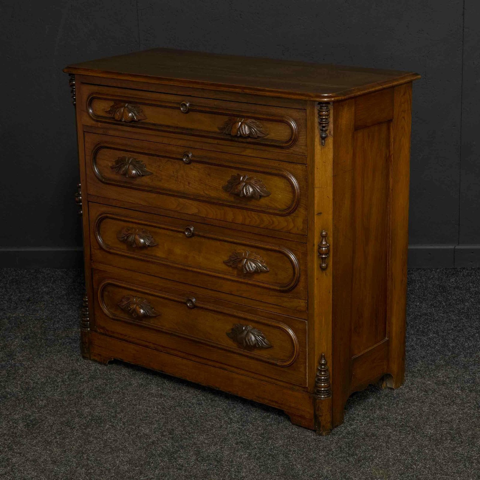 photo buy Late 19th Century French Walnut Chest Of Drawers