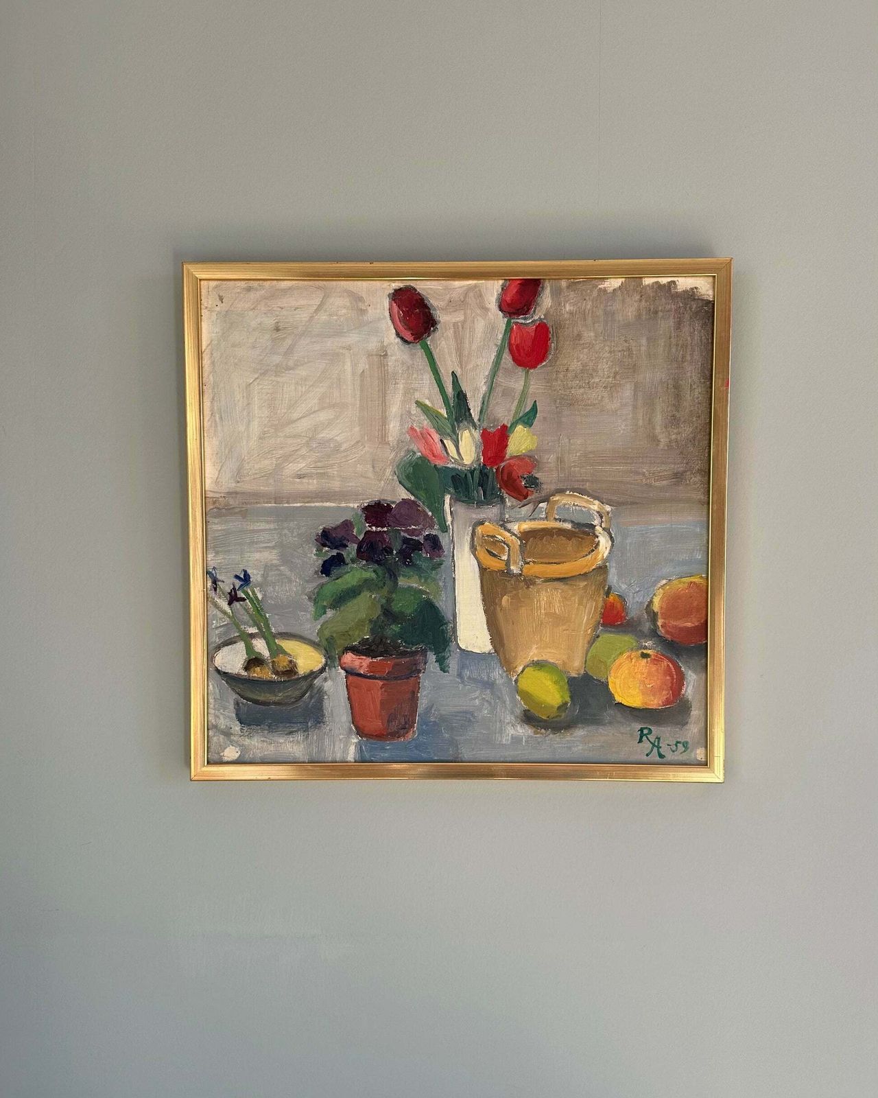 Original Oil Painting By Swedish Artist Ruth Asplund photo vinterior
