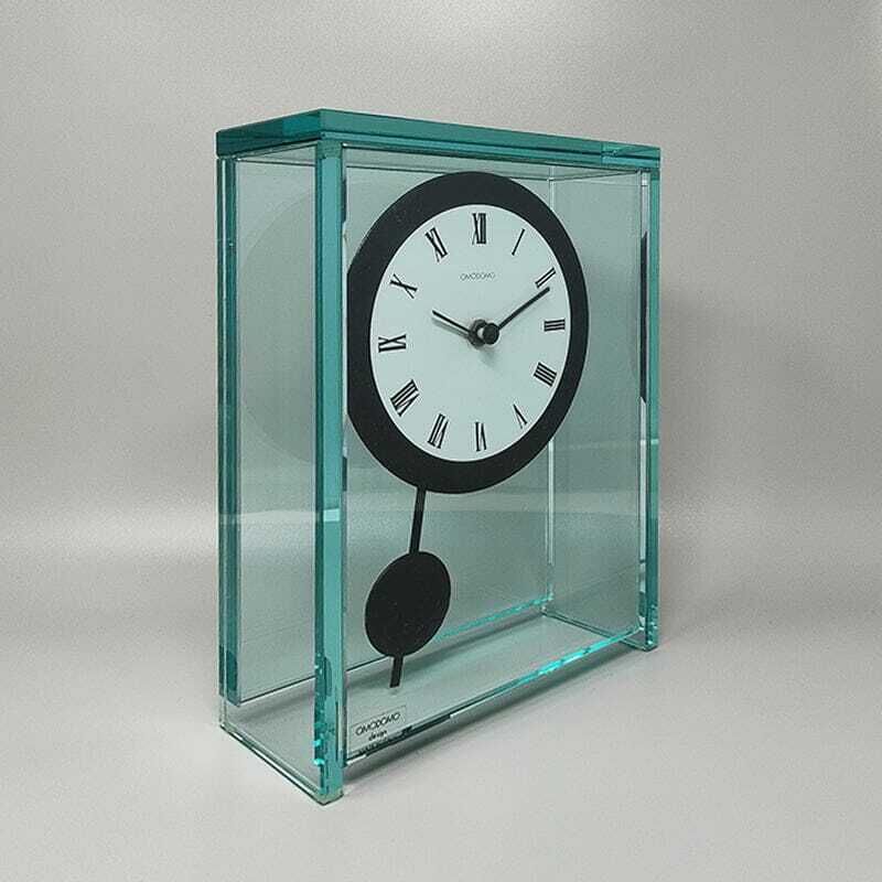 1970s Astonishing Pendulum Clock By Omodomo In Crystal. Made In Italy photo for sale