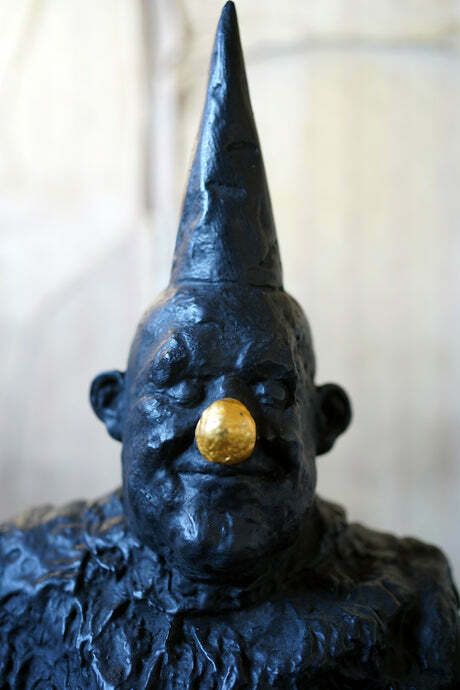 Beth Carter; Standing Clown; Black Resin; Edition 3/15 photo furniture