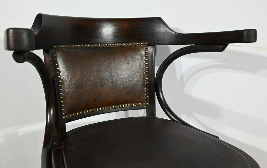 photo for sale Swivel Office Armchair, In Stained Beech – 1940