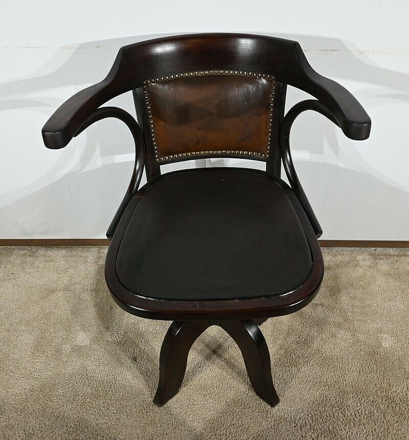 photo vinterior Swivel Office Armchair, In Stained Beech – 1940