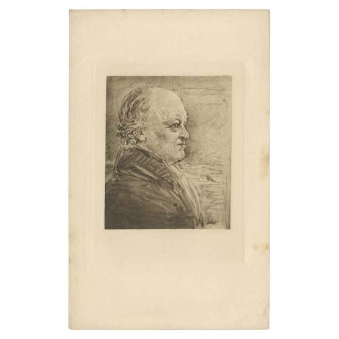 Antique Portrait Of A Man, Circa 1880 photo furniture