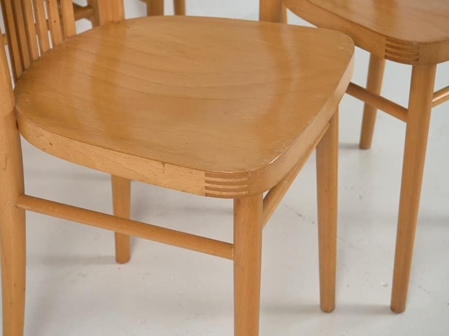 Set Of Retro Style Dining Chairs (C.1950). Set Of 4 Pieces #1 photo for sale