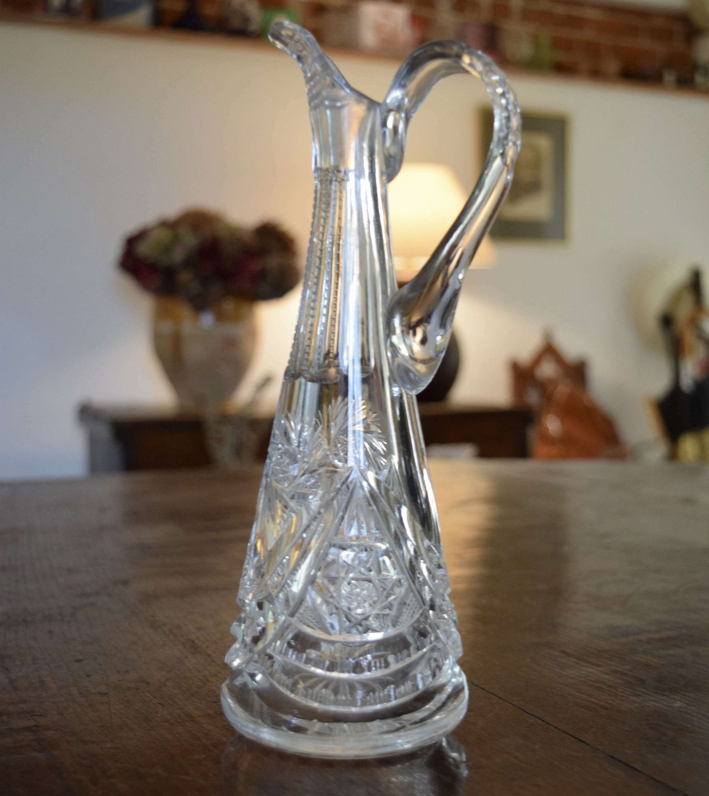 Small Edwardian Water Jug By Baccarat Or Possibly Bohemian