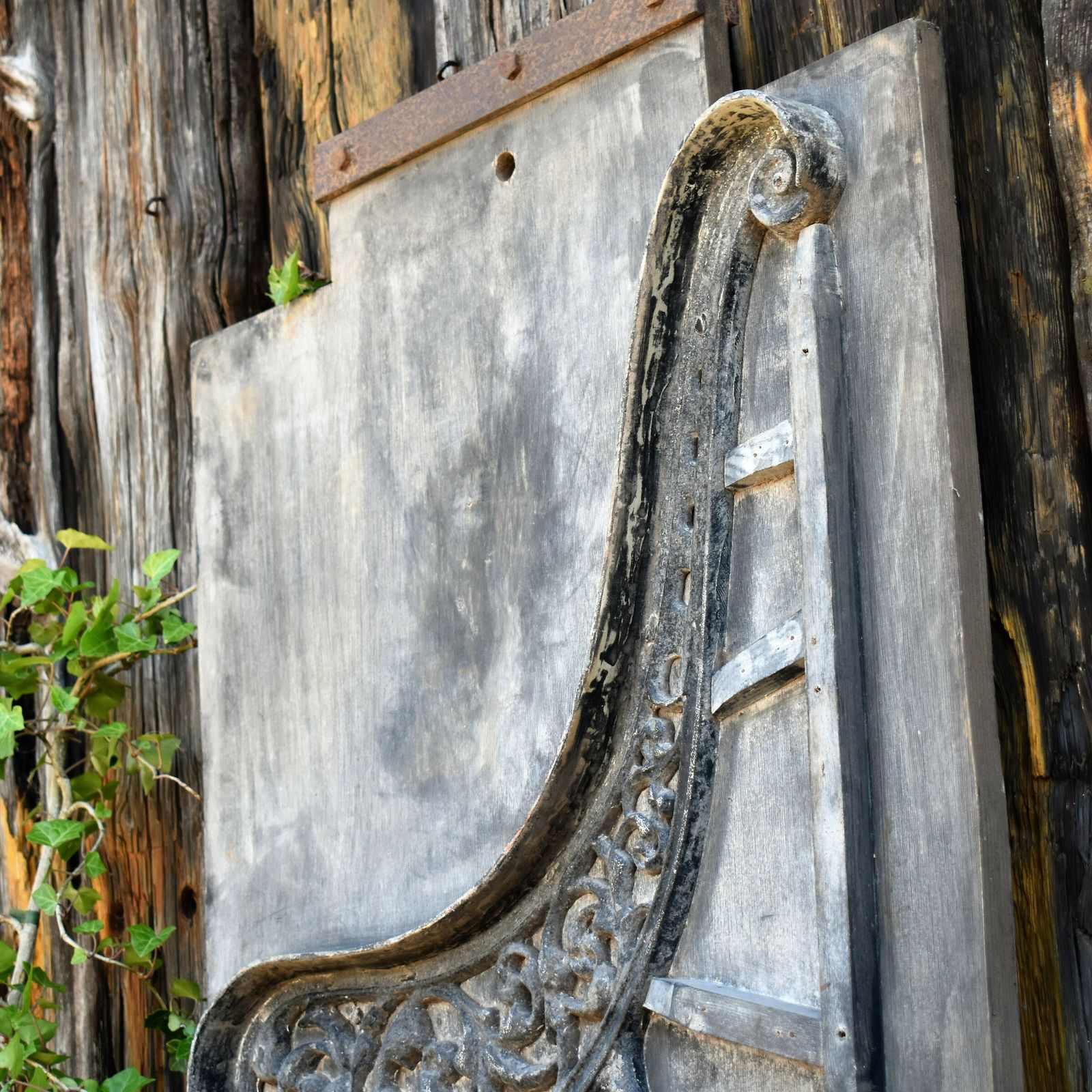 Antique Large Architectural Salvage Bench End Cast Iron Foundry Sand Mould photo 395.0