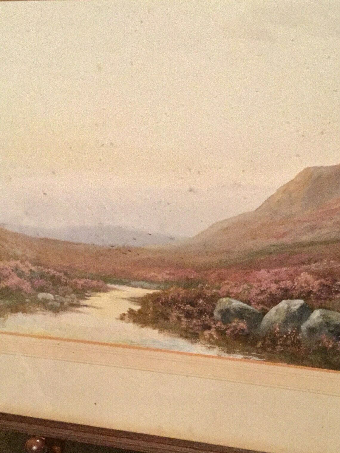 Beautiful Pair Of Large Watercolours By Renowned Artist Rd Sherrin    Moorland Scenes   Signed & In Original Frames photo buy