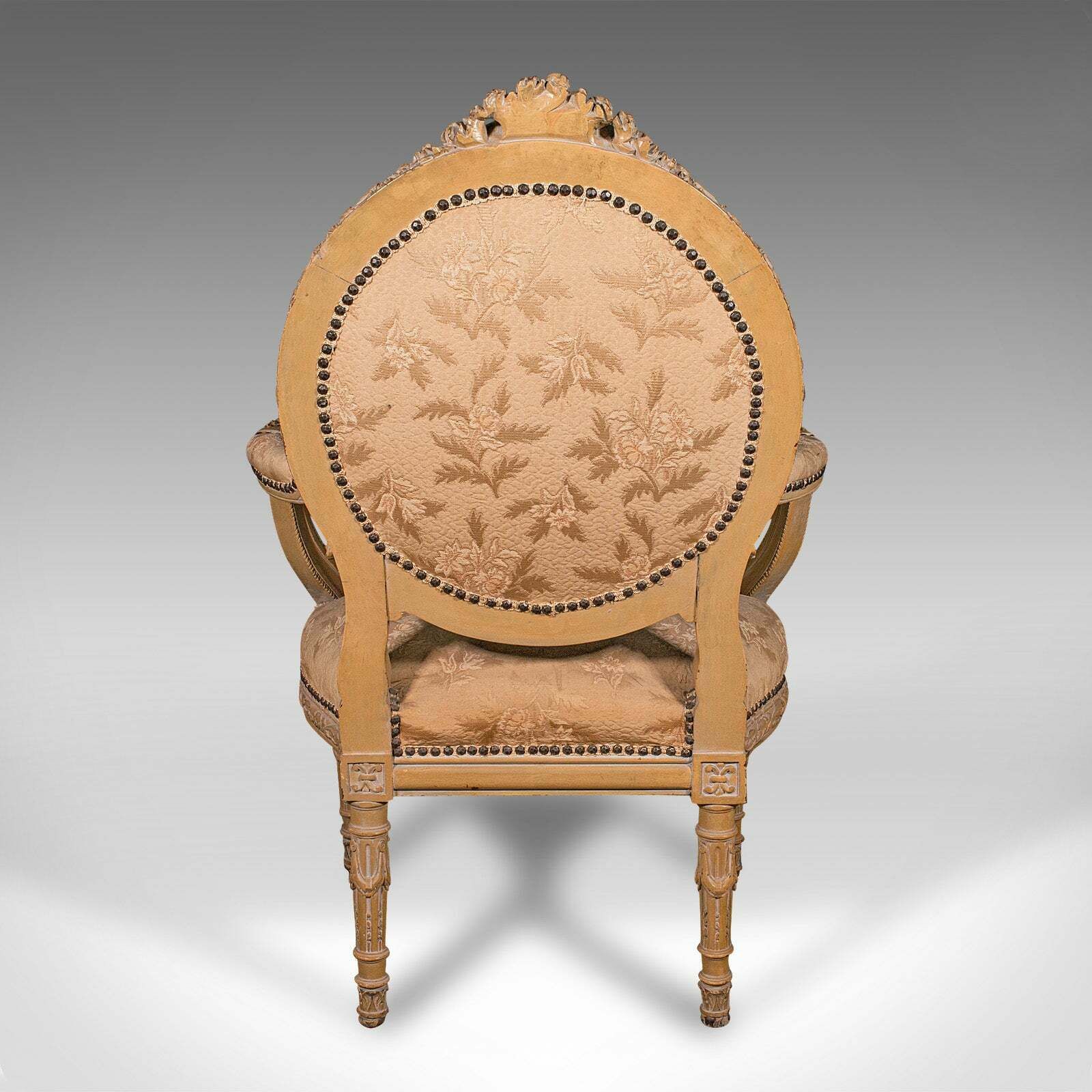 Antique Carved Armchair, French, Show Frame, Fauteuil Chair, Victorian, C.1870 photo 1725.0