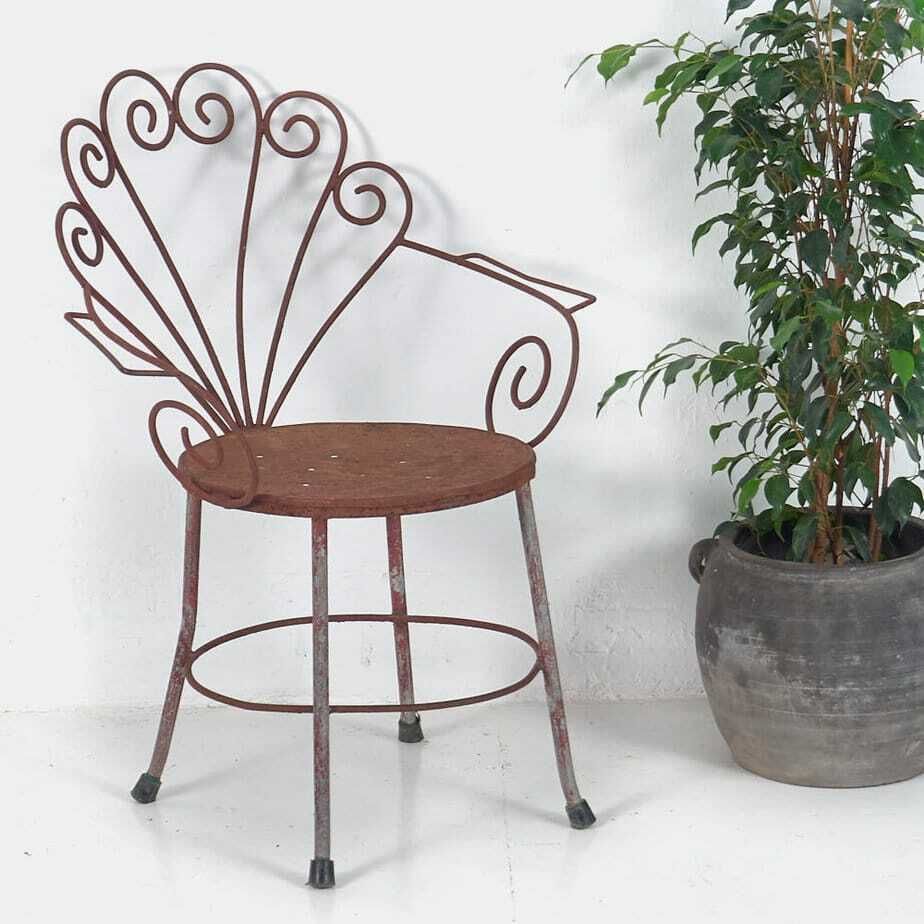 Vintage Iron Garden Chair (C.1950)