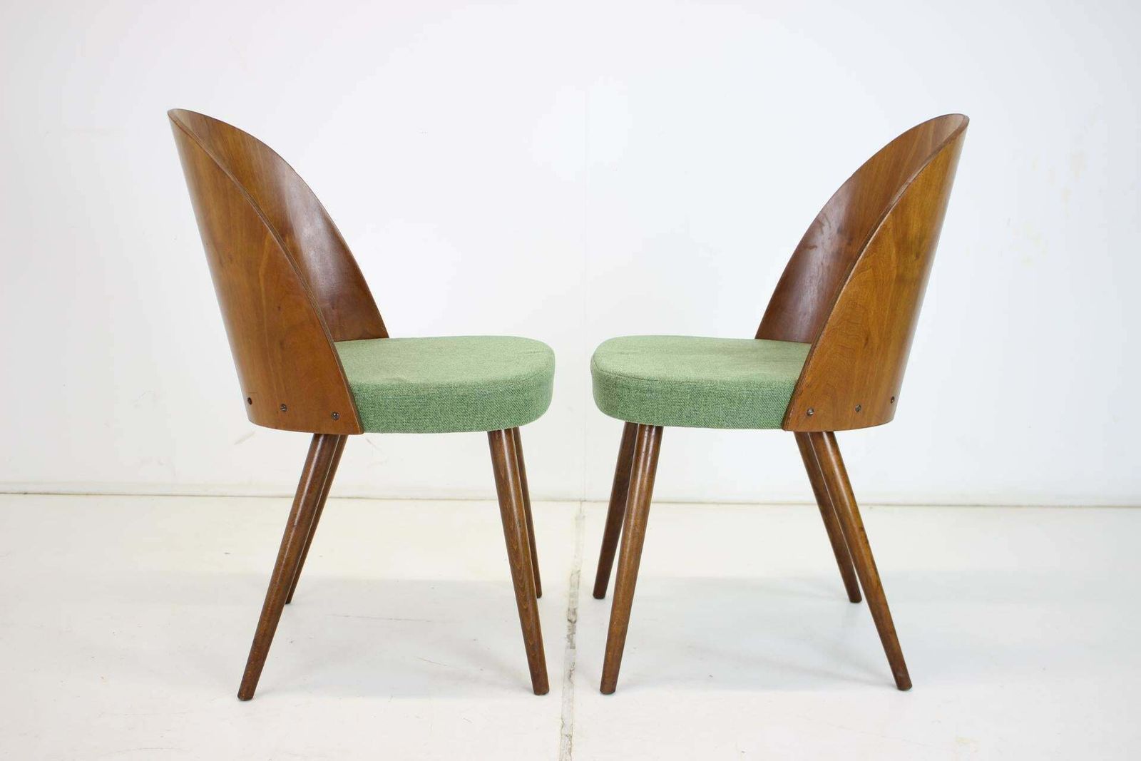 photo for sale 1960s Antonin Suman Set Of Two Dining Chairs, Czechoslovakia