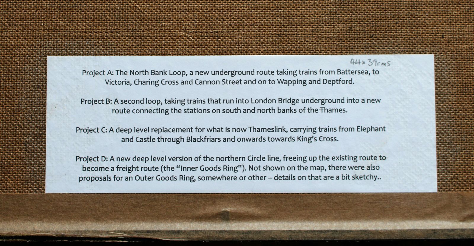 Suggested Deep Level Railway Routes For The County Of London photo for sale