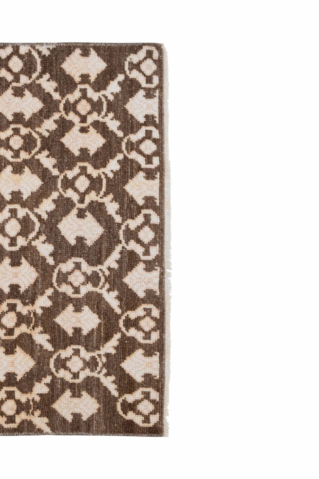 1960s Vintage Square Brown Turkish Karapinar Rug 90 X 109 Cm photo 239.0