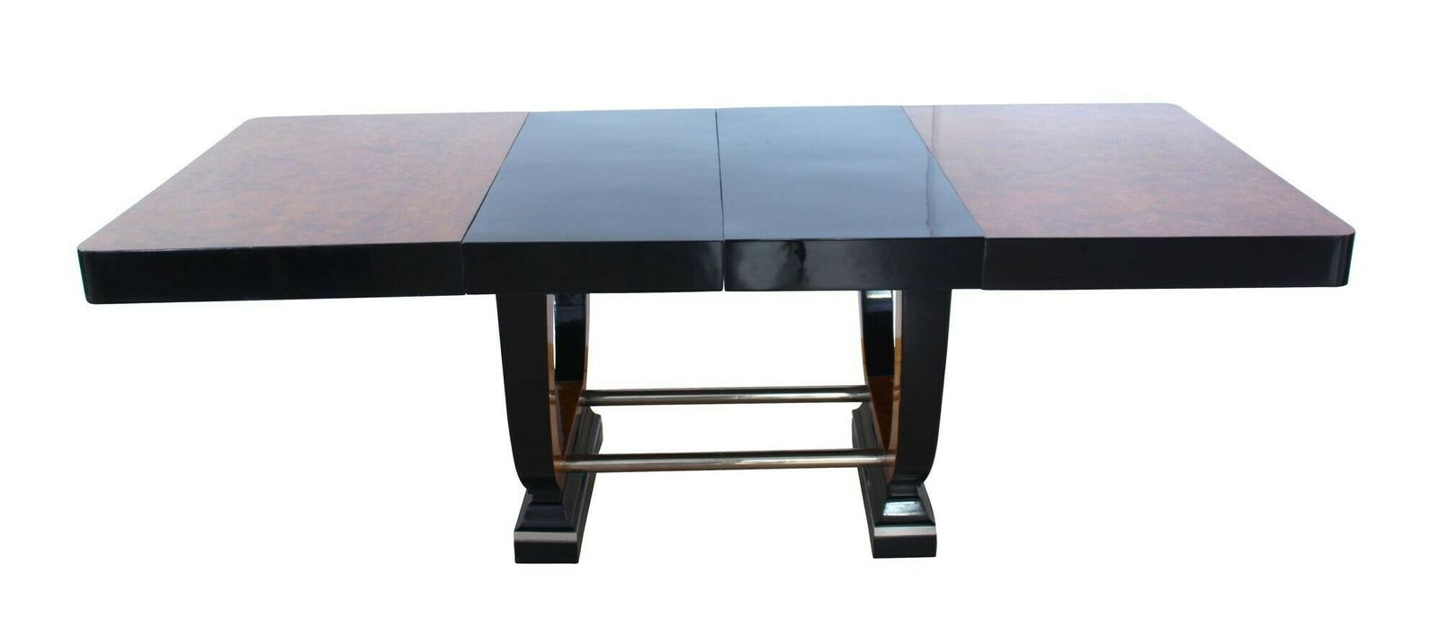 Expandable Art Deco Dining Table, Thuja Roots, Lacquered, France, Circa 1930 photo Furniture