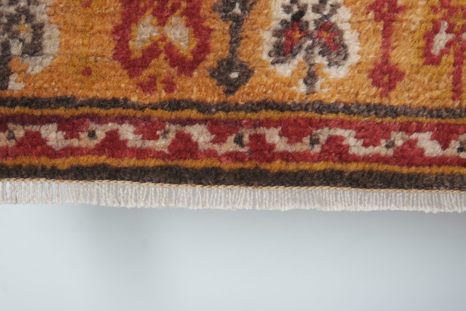 Vintage Burnt Orange Turkish Rug Mat 92 X 133 Cm photo vintage