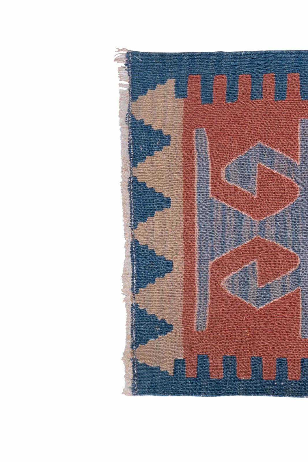 Vintage Red Turkish Small Kilim Rug 45 X 105 Cm photo vinterior