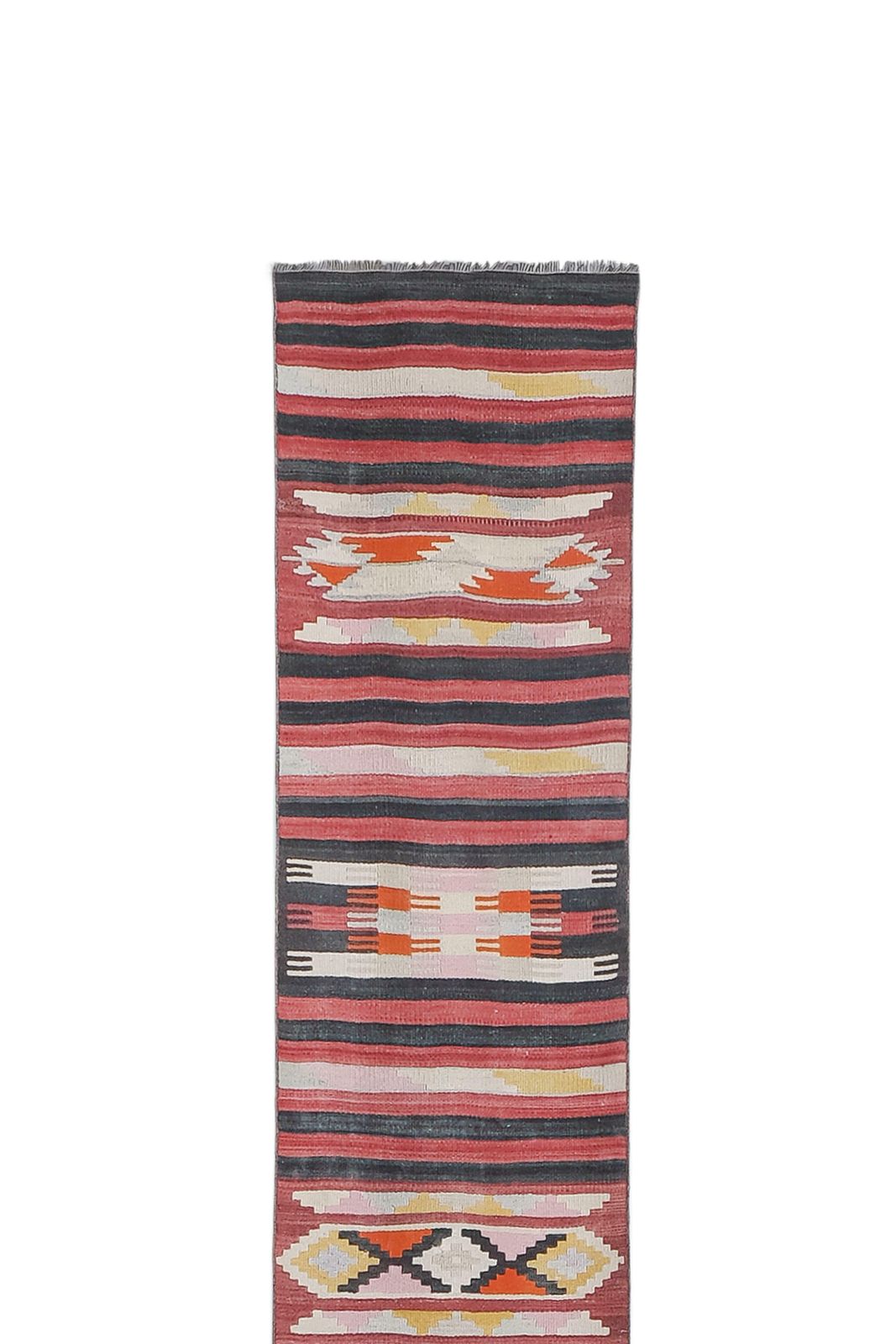 Hand Woven Pink Long Turkish Kilim Runner Rug 70 X 680 Cm photo furniture