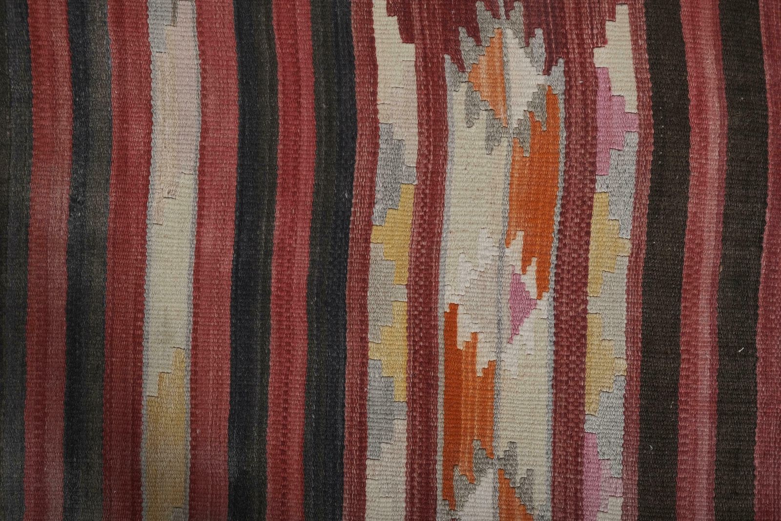 Hand Woven Pink Long Turkish Kilim Runner Rug 70 X 680 Cm photo vintage