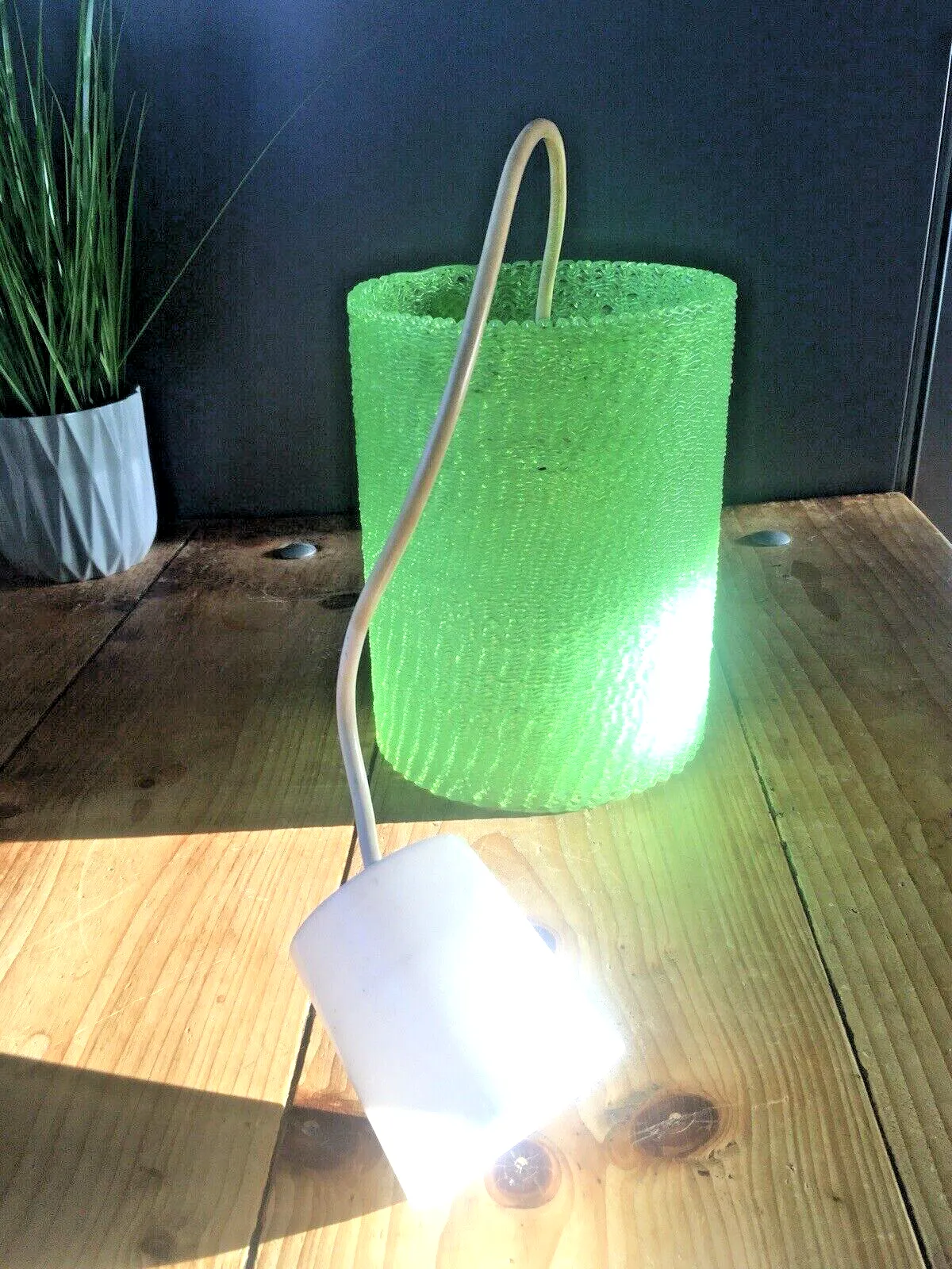 Vintage 1960's Spun Plastic Fibreglass Style Ceiling Light Lamp Shade Retro 70's photo 125.0