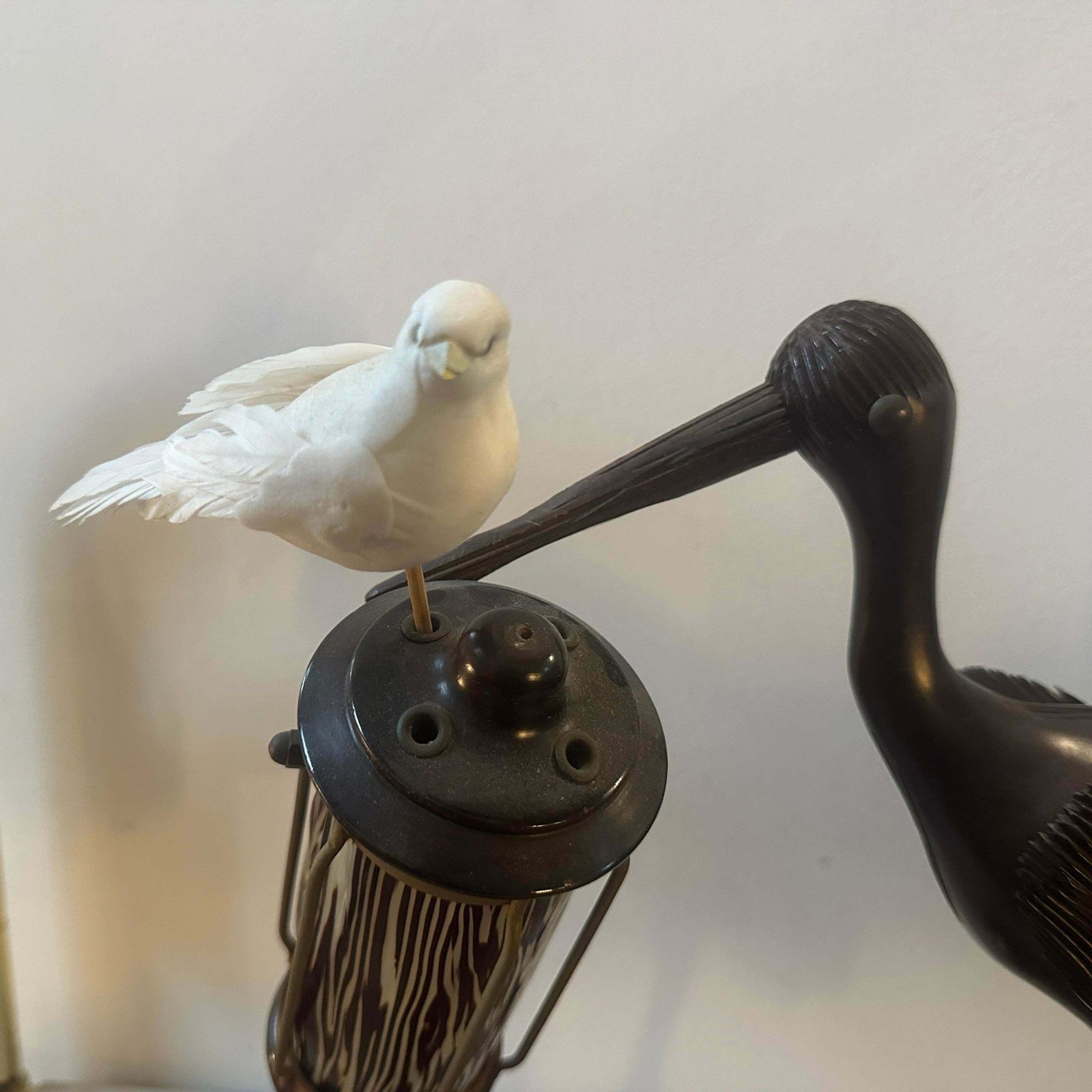 1950s Mid Century Modern Wood Table Lamp And Smoking Set By Aldo Tura For Macabo photo for sale