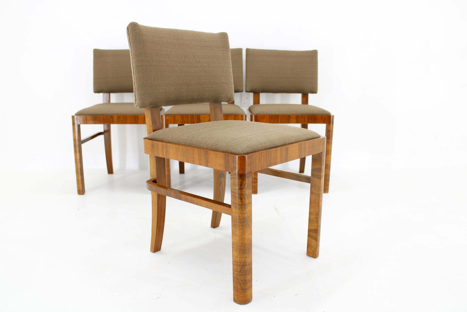1930s Set Of Four Restored Art Deco Dininng Chairs Czechoslovakia photo 1691.0