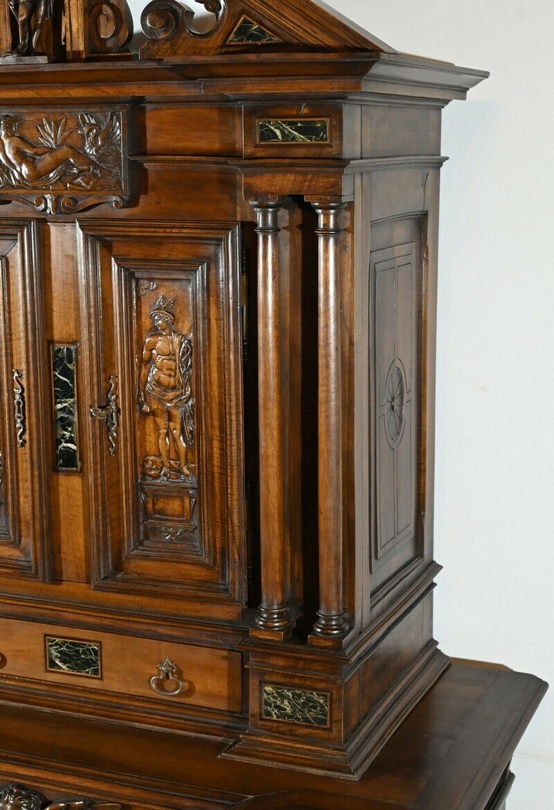 4709.75806435 Small Two Body Buffet In Solid Walnut, Renaissance Style – Mid 19th Century photo
