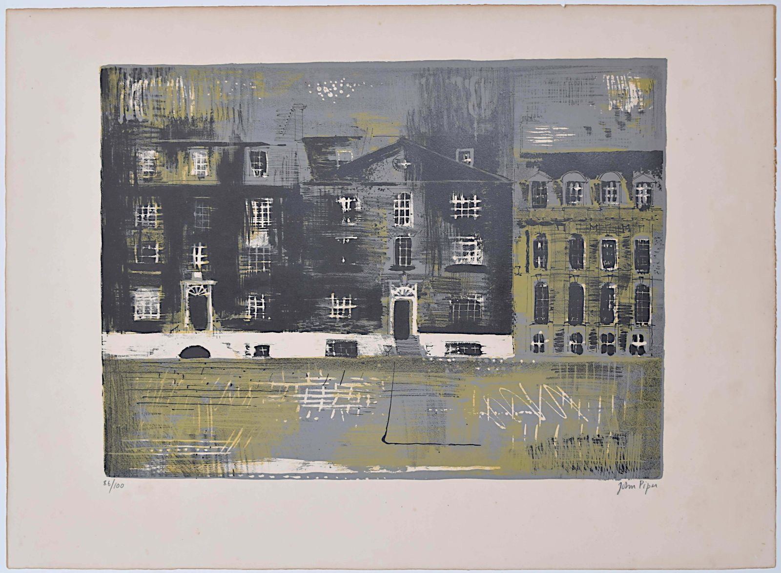 John Piper Ch Westminster School II Lithograph By John Piper 1961 photo Art