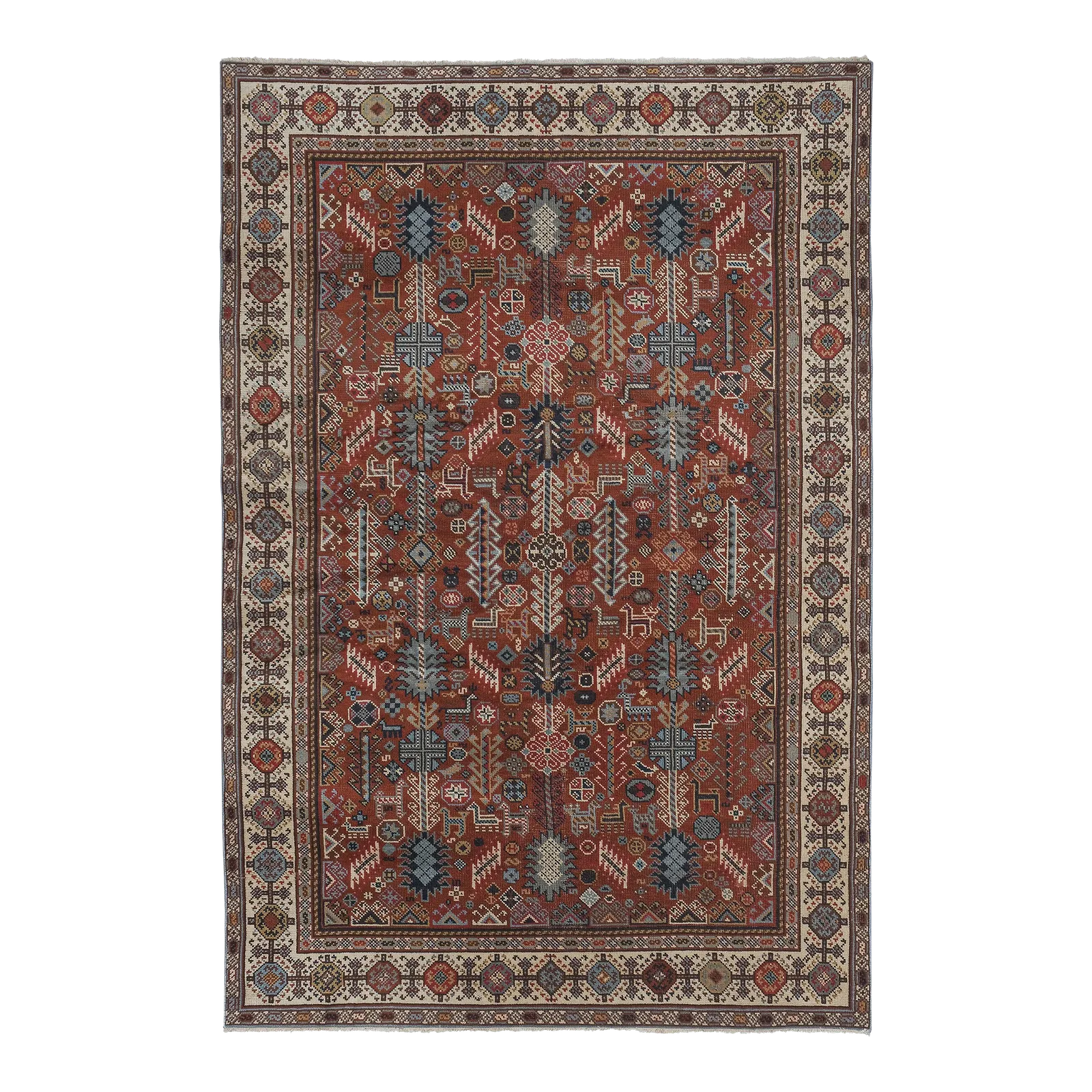 Caucasian Rug With Mid Century Modern Style 192 X 292 Cm