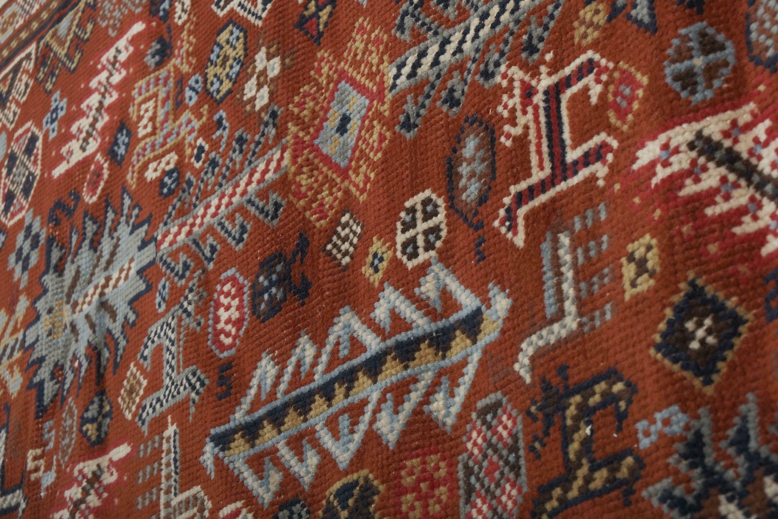 Caucasian Rug With Mid Century Modern Style 192 X 292 Cm photo vintage