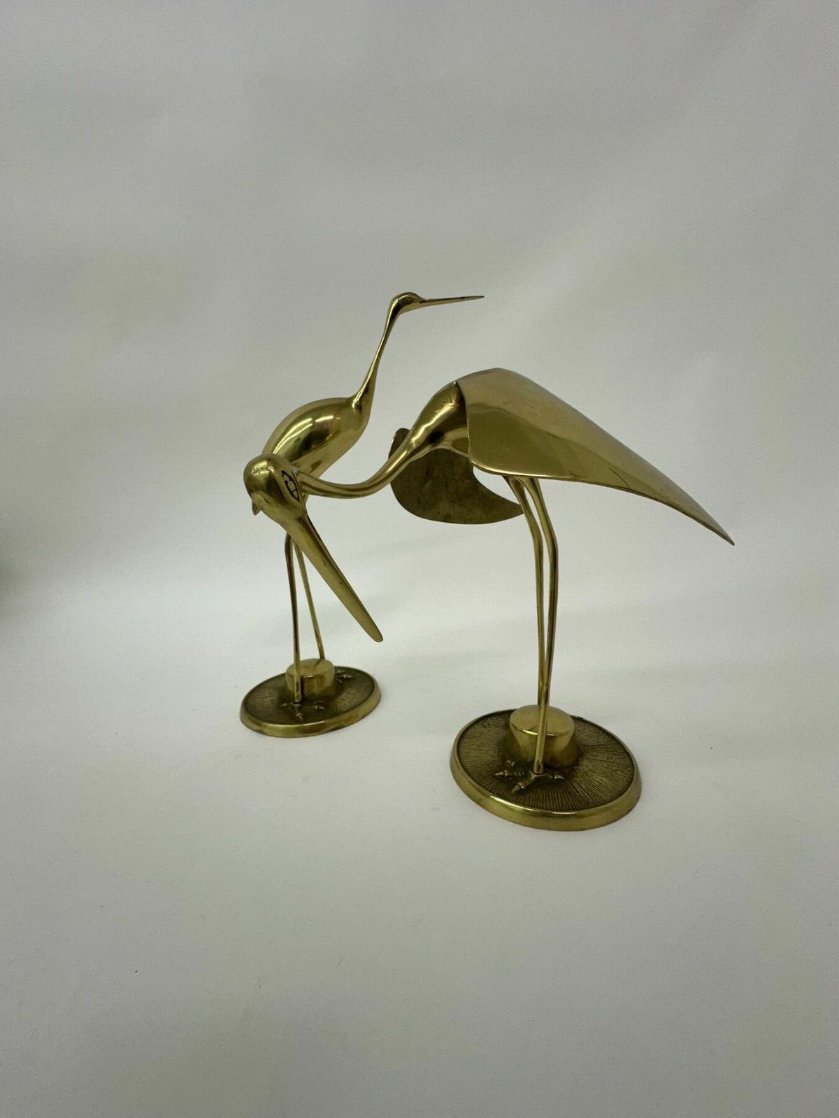 Grote Mid Century Design Messing Vogels, Jaren 1970 photo furniture