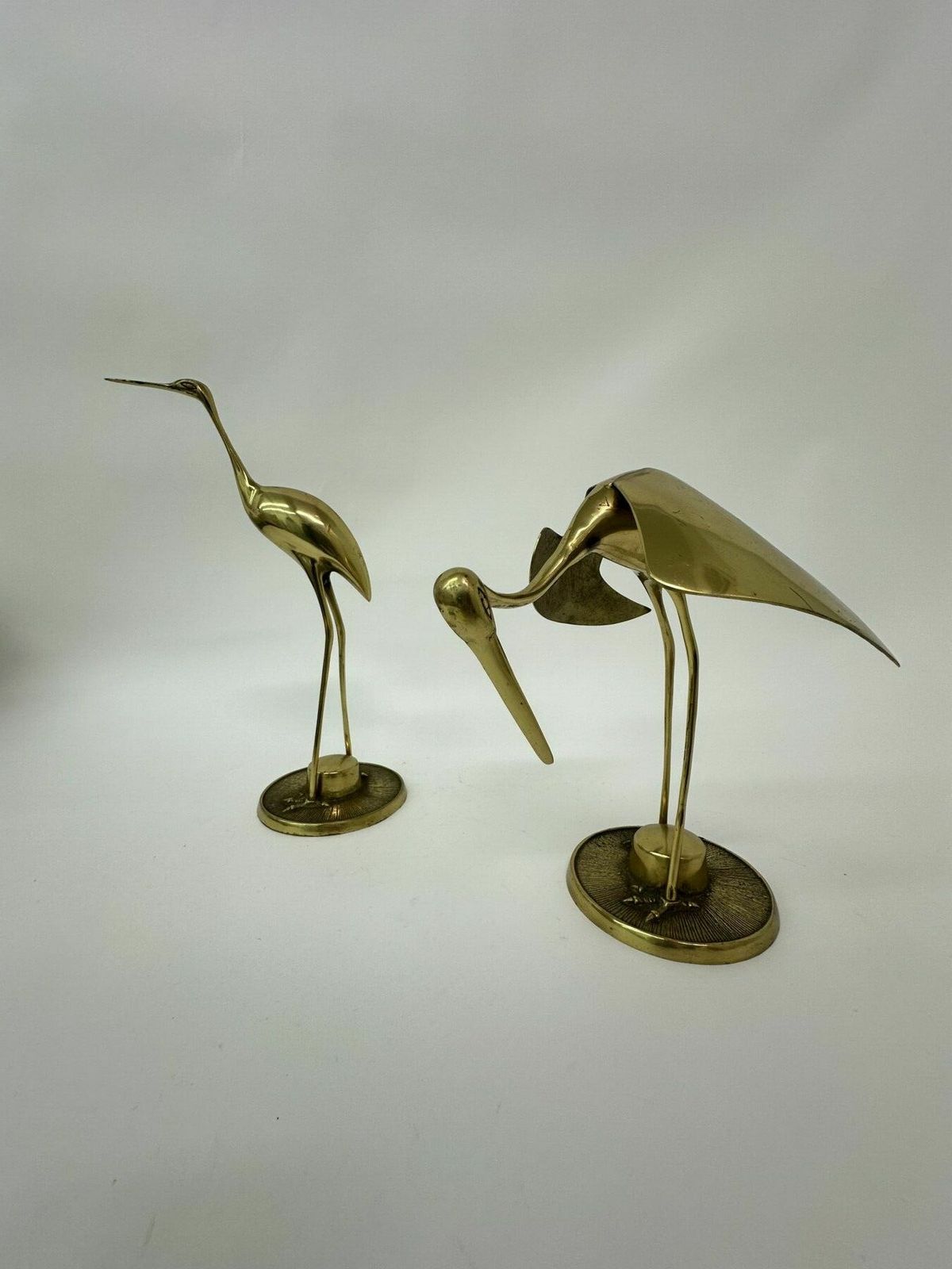 Grote Mid Century Design Messing Vogels, Jaren 1970 photo for sale