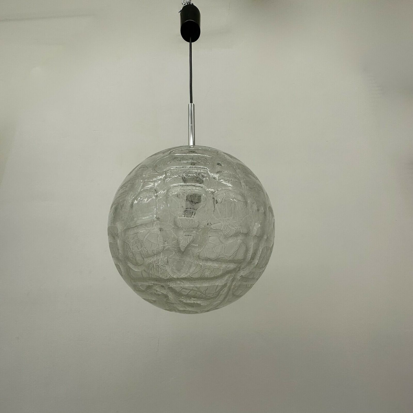 Mid Century Doria Leuchten Glass Hanging Lamp , 1970’s photo 372.0