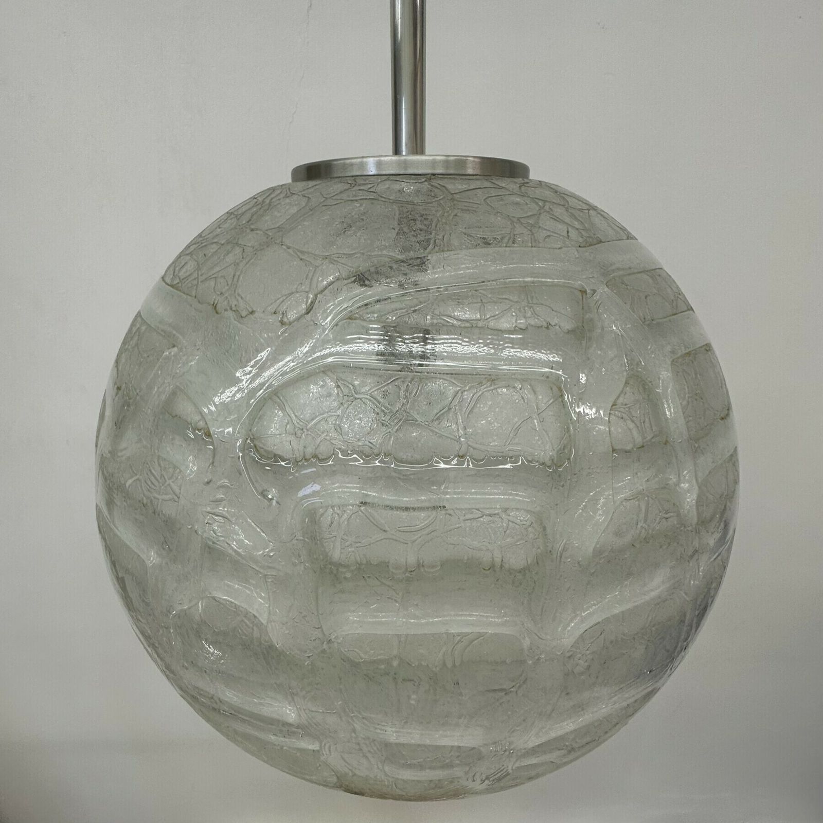 Mid Century Doria Leuchten Glass Hanging Lamp , 1970’s photo buy