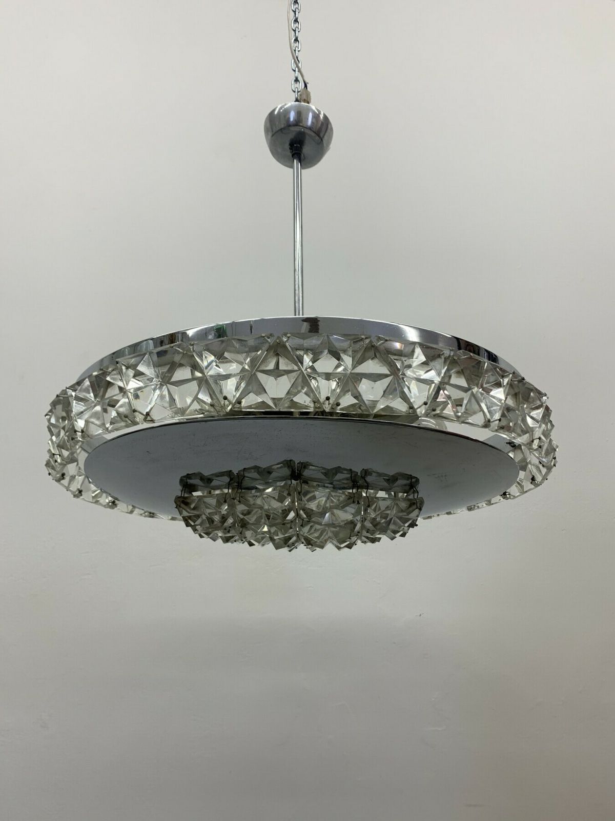 Zeldzame Kinkeldey Kristallen Hanglamp, Ca. Jaren 1970