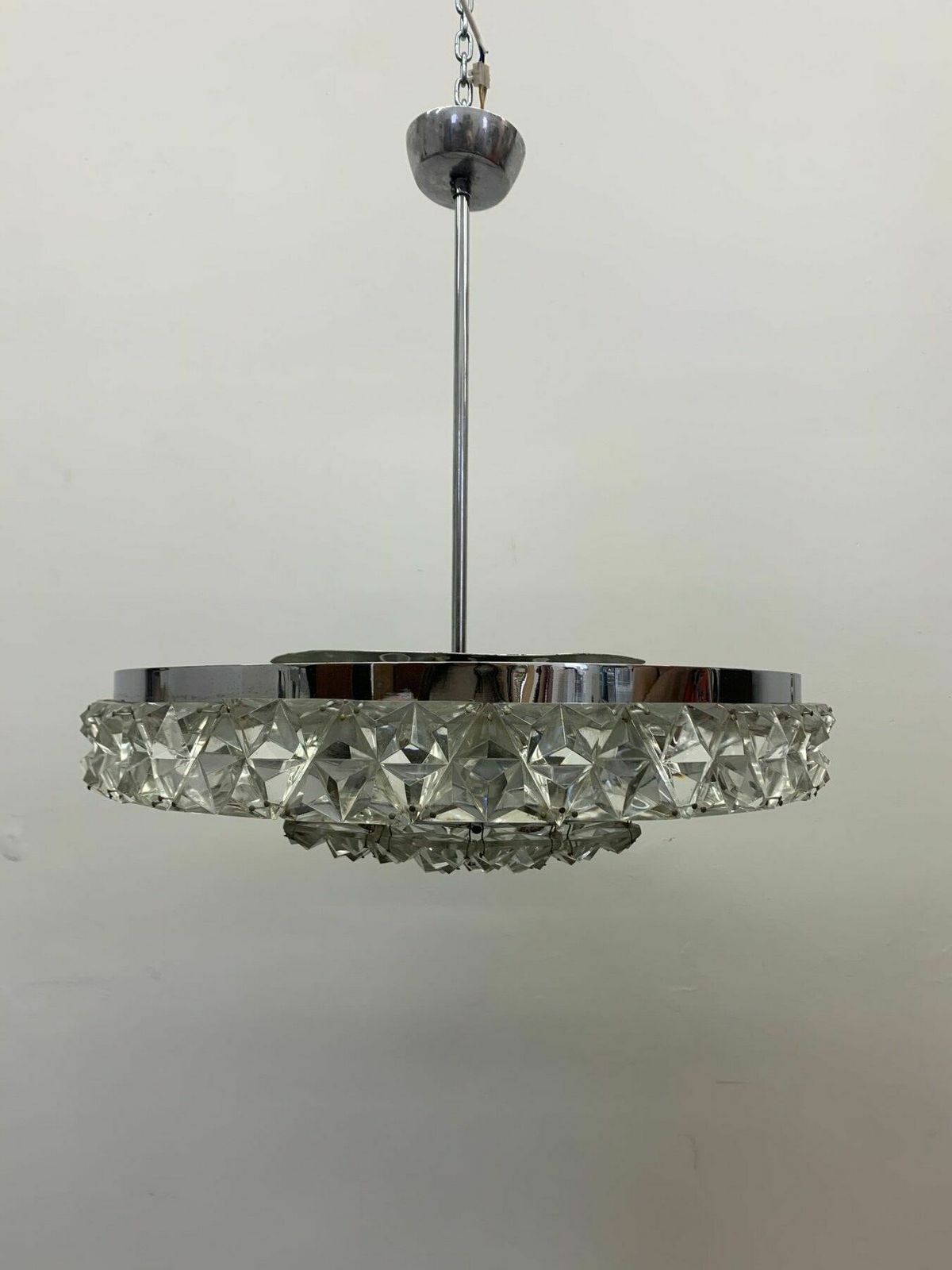 Zeldzame Kinkeldey Kristallen Hanglamp, Ca. Jaren 1970 photo for sale