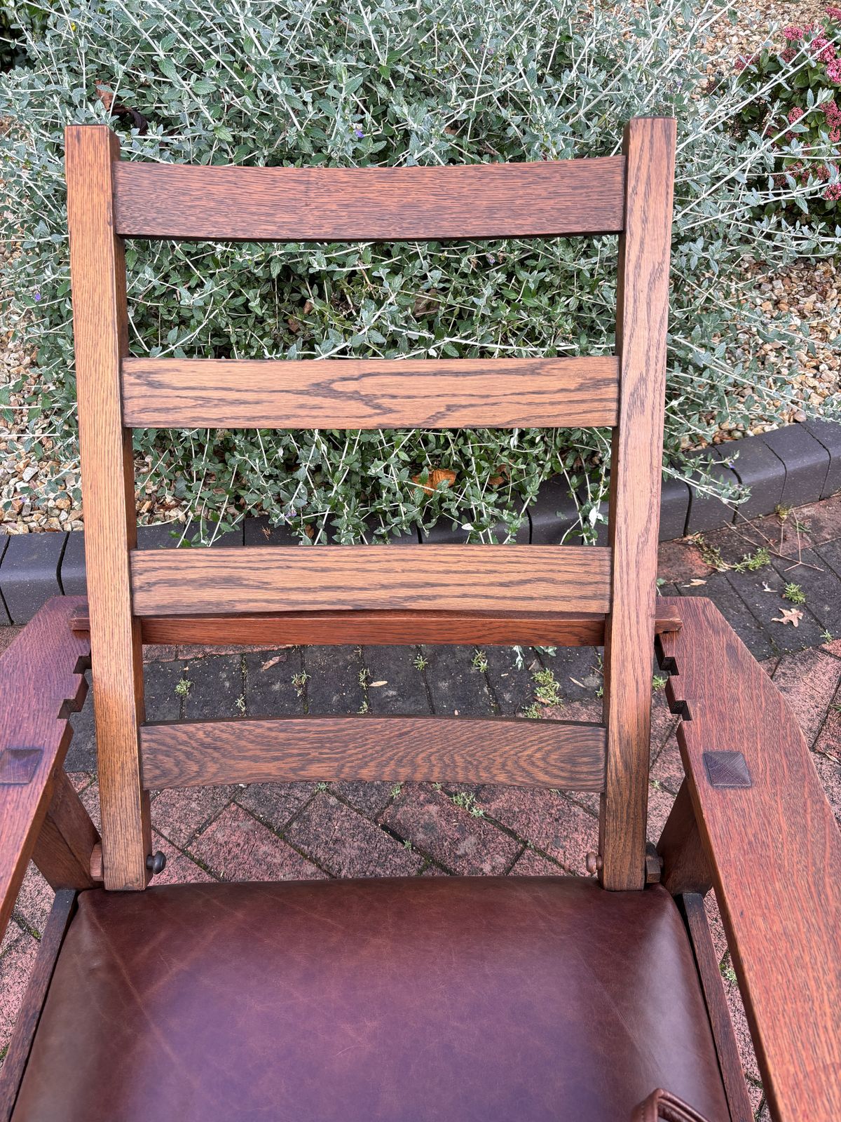 Arts & Crafts American Reclining Mission Chair photo vintage