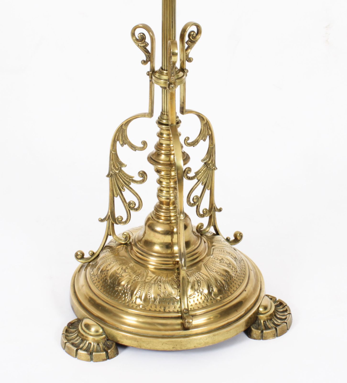 Victorian Brass Standard Lamp  19th C photo buy