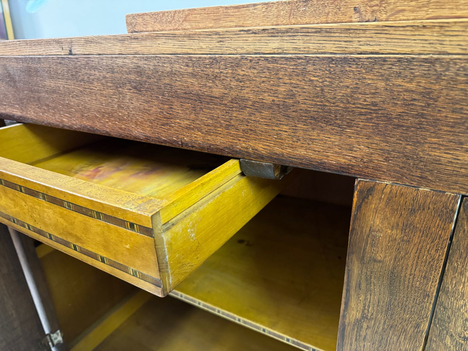 Furniture 1930s Oak Sideboard By Gaston Poisson photo