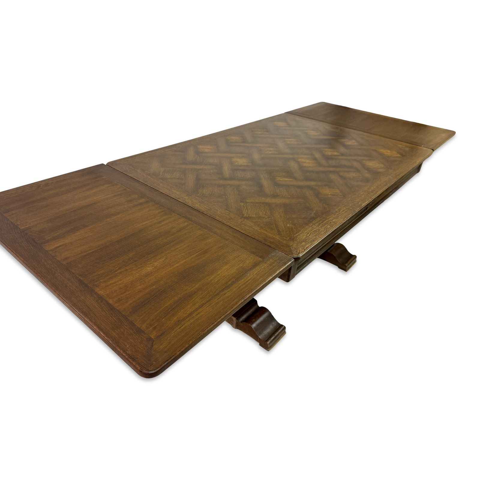 1930s French Oak Extending Dining Table With Turned Bobbin Legs photo Furniture