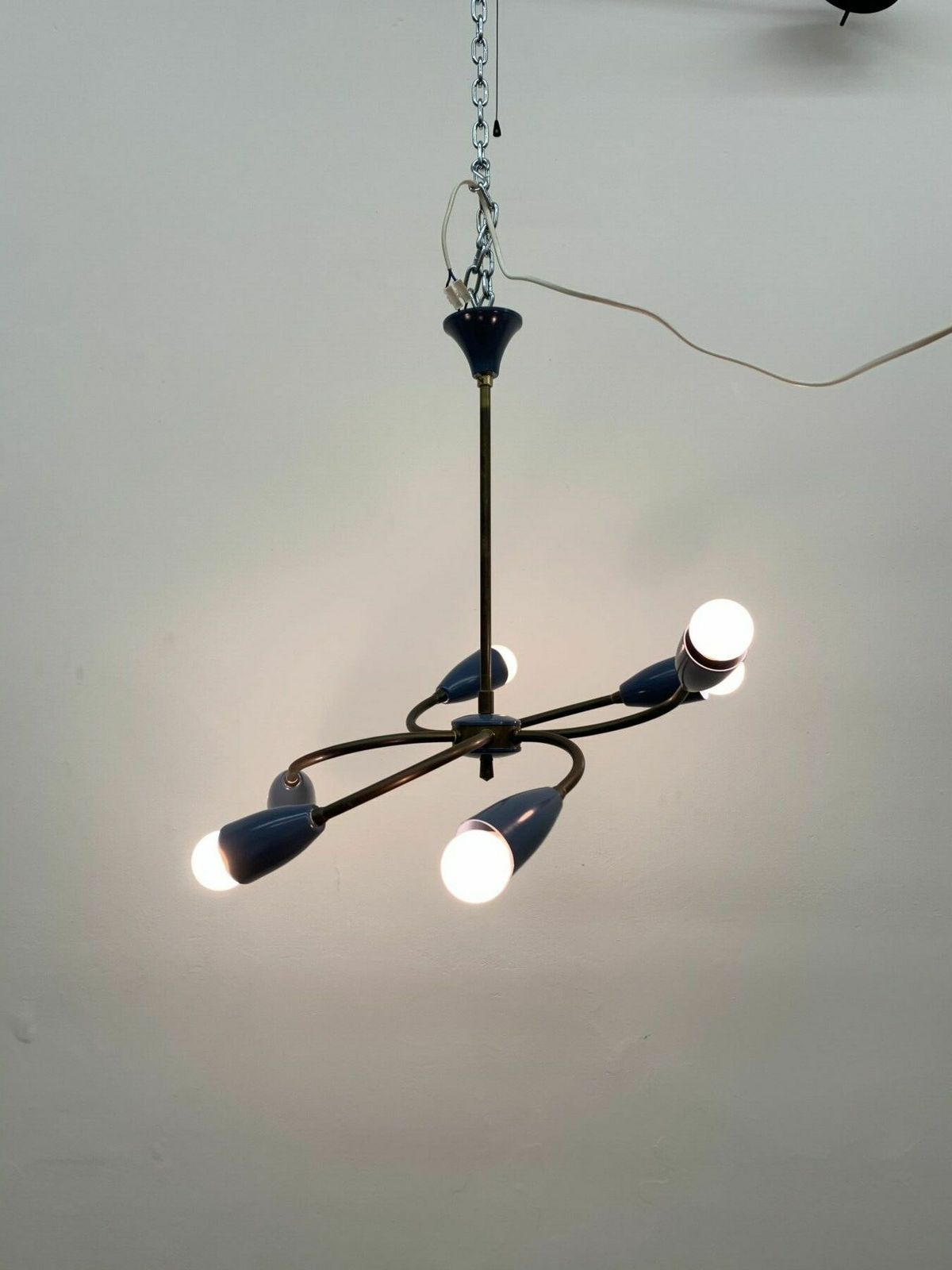 478.0 Mid Century Spider Hanglamp, Ca. Jaren 1950 photo
