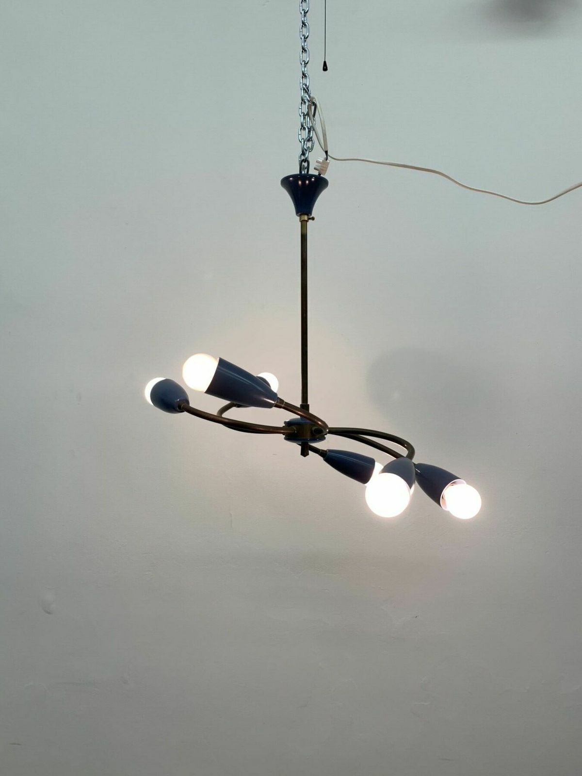 photo vinterior Mid Century Spider Hanglamp, Ca. Jaren 1950