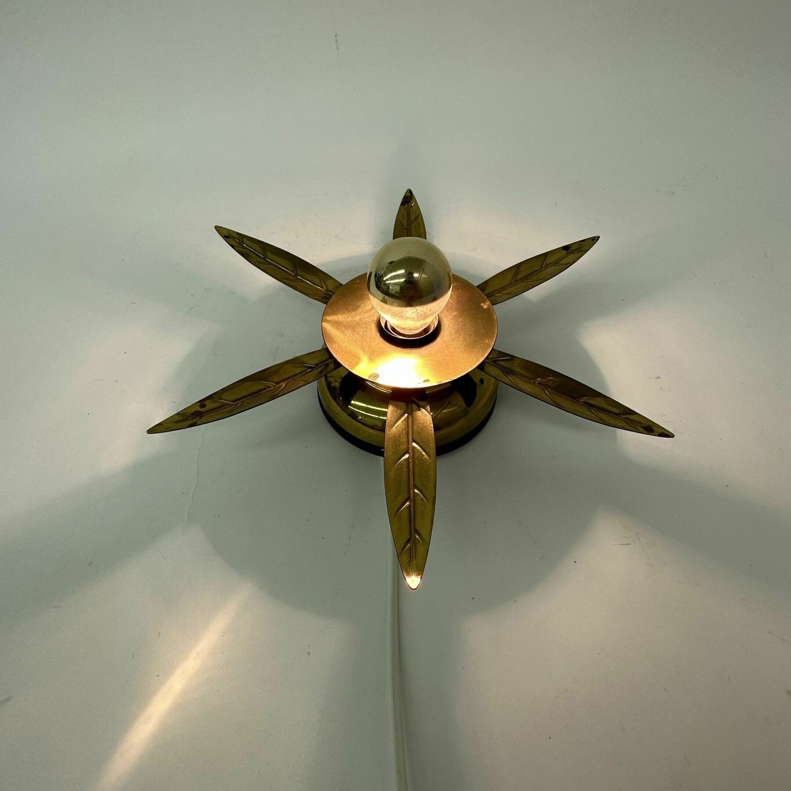Mid Century Wandlamp Bloem, Ca. Jaren 1950 photo for sale