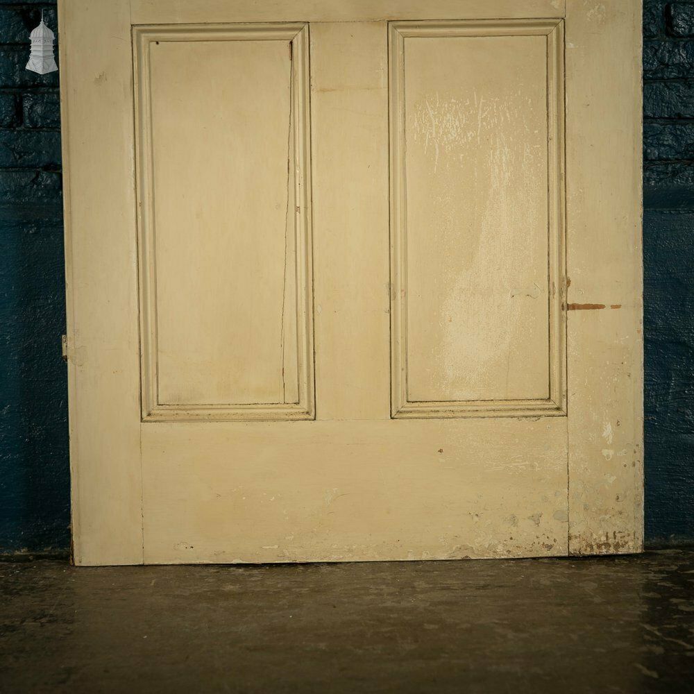 Pine Panelled Door, Victorian 4 Panel Green Painted photo Home Fixtures