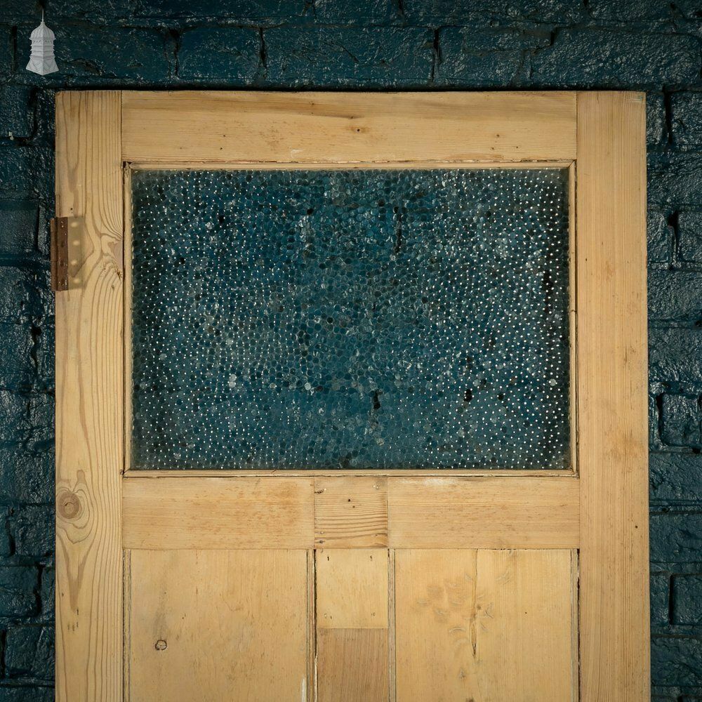 Glazed Pine Door, Fitted With 'Hammered Cathedral' Style Textured Glazing photo vinterior