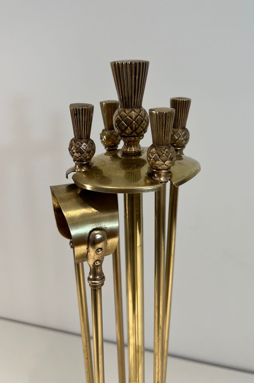 Brass Fire Kit Pineapple Model In The Style Of Maison Jansen photo Home Fixtures