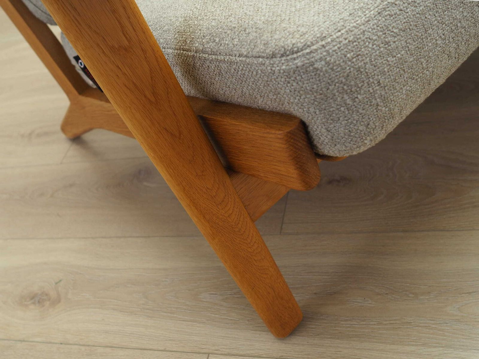 Furniture Oak Sofa, Danish Design, 1960s, Designer: Hans J. Wegner, Manufacturer: Getama photo