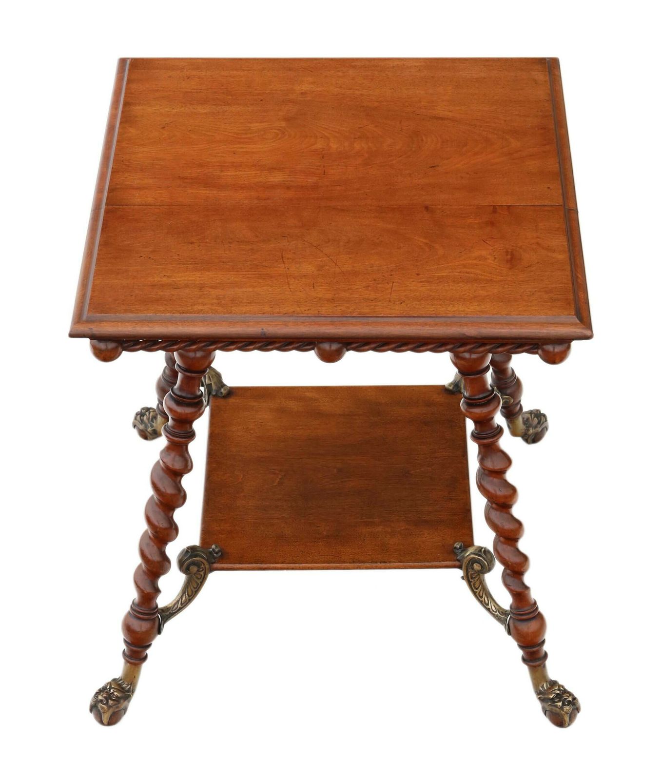 Fine Quality Victorian Red Walnut And Brass Centre Table From Circa 1880 1900, Antique photo for sale