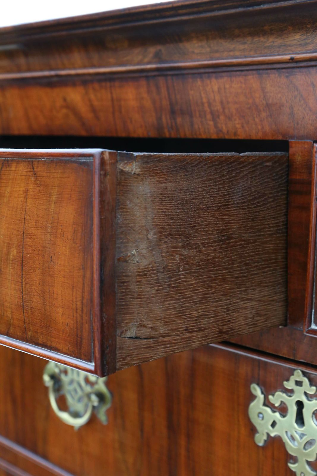 Antique Georgian Figured Walnut Chest Of Drawers On Stand, Dating From The 18th Century And Later photo vinterior